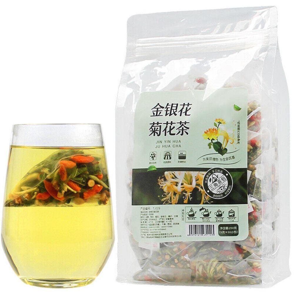 

Honeysuckle Chrysanthemum Tea 8.81 Oz 5g 50 Bags Chinese Wolfberry 250g