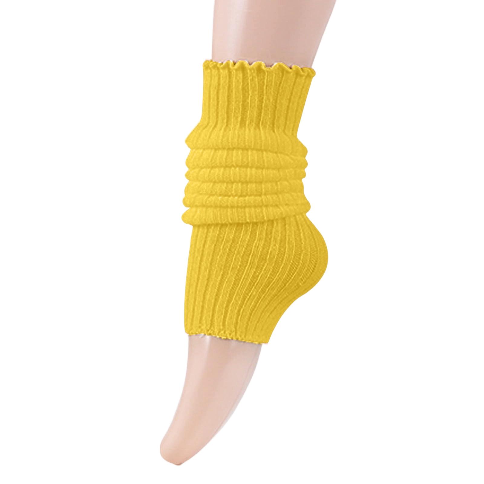 

Women s Fashionable Pile-up Socks One Size жовтий