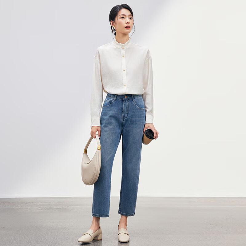 JOY SPEAKER Jushang 2025 Autumn Slimming Straight Leg Jeans for Women