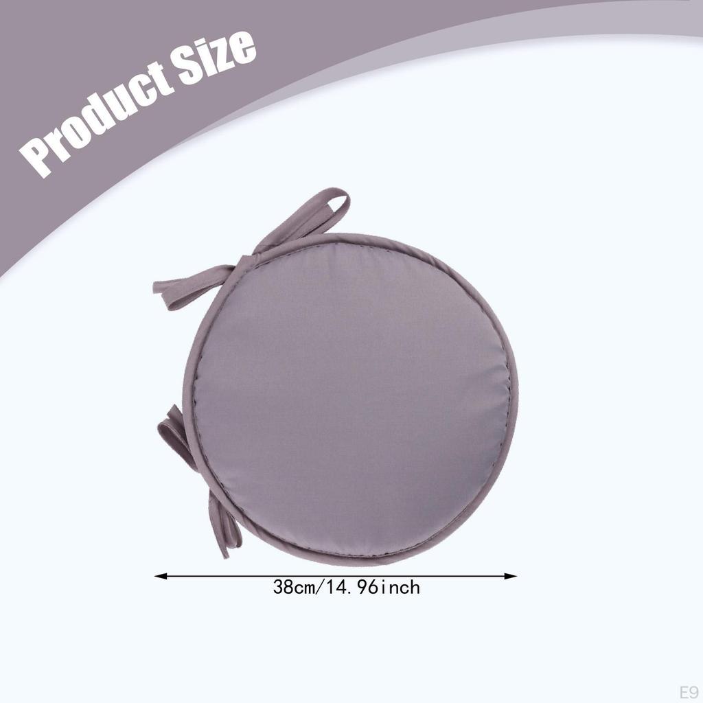 Round Chair Cushion Pad Birthday Gift Minimalist Seat with Ties for Home Decor Garden