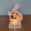 Silicone Molds Rabbit Candle Holder Resins Molds DIY Flame Candlesticks Mould