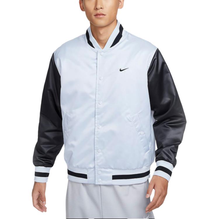 New Nike Therma FITDNA Baseball Jacket Men's Light Blue FZ0663-043