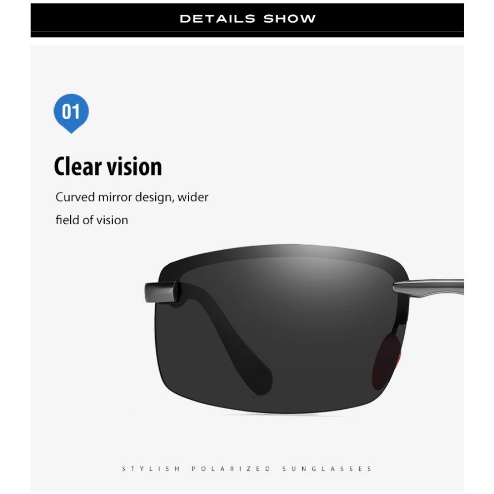 aoron Men's Driving Sunglasses Metal Polarized UV Protection Sunglasses