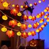 10pcs 1.5m 6.5m 30pcs Led Simulation Maple Leaf Pumpkin Lantern String Thanksgiving Halloween Solar Battery Decoration Lights