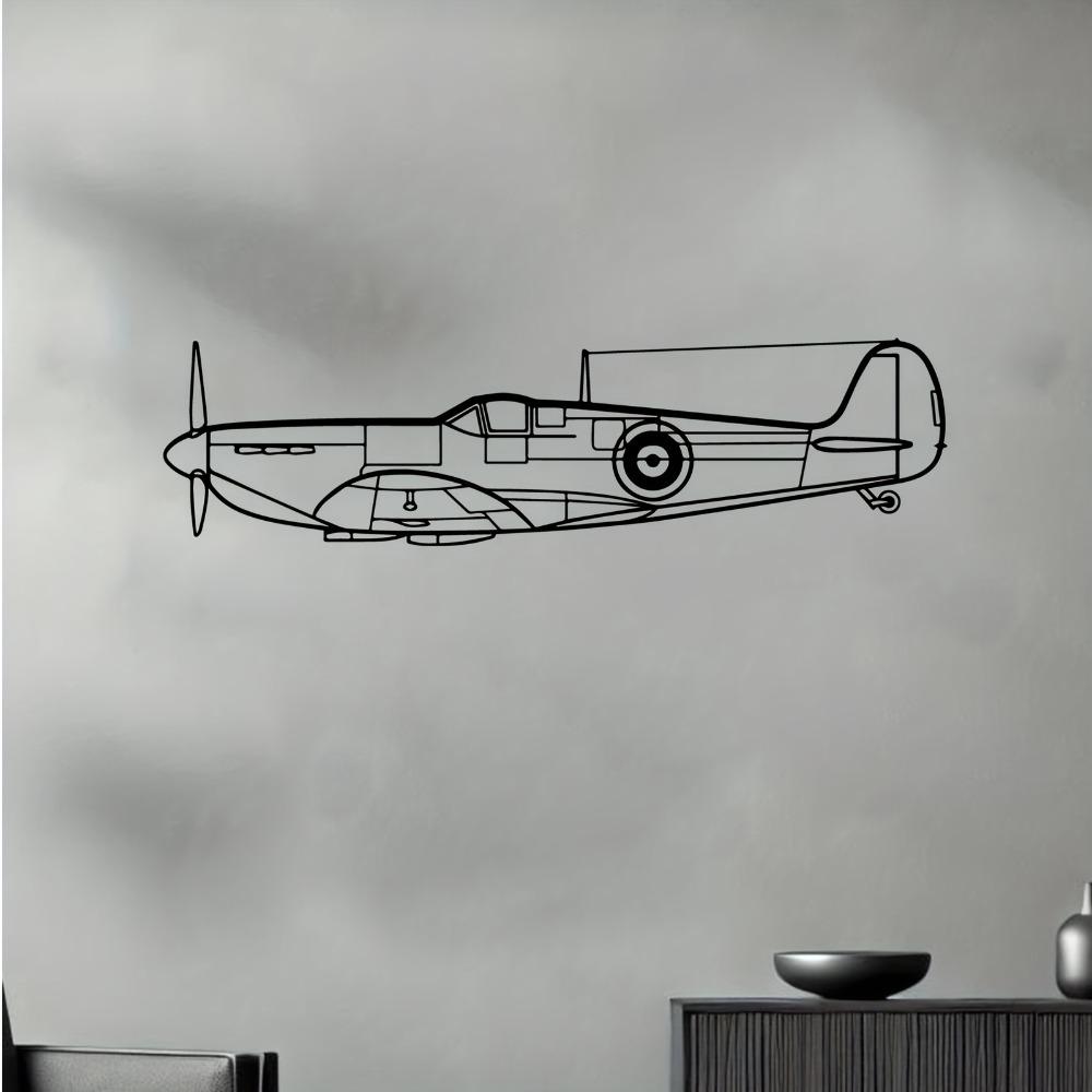 Vintage Metal Airplane Wall Art Weatherproof Iron Sculpture Garage Garden Fence Decor Aviation Enthusiast Gift Two Sizes Available