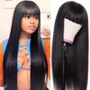 Overseas European and American Wigs for Women with Black Long Mechanism Chemical Fiber Trimming and a Full Headgear.
