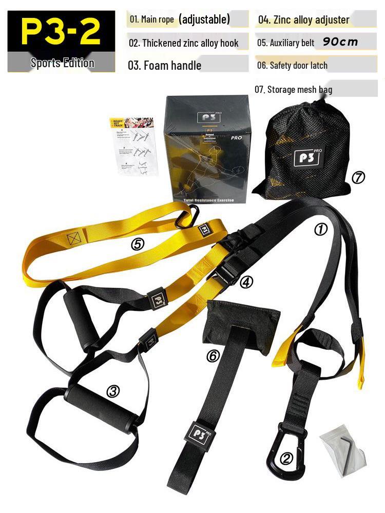 P3TRX Home Suspension Trainer: Fitness Straps, Resistance Bands, & Yoga Exercise Equipment