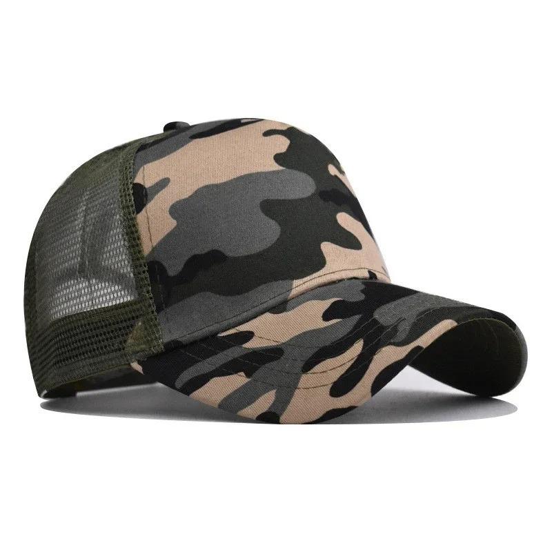 New 5 Pane Mesh Baseball Cap Adult Hip Hop Curved Snapback Hats Summer Sunshade Sun Hat Simple Trucker Advertising Cap