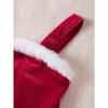 Girls' New Autumn and Winter Christmas Fashion Set Plush Jacket + Velvet Strap Skirt Two-piece, Perfect for Outdoor