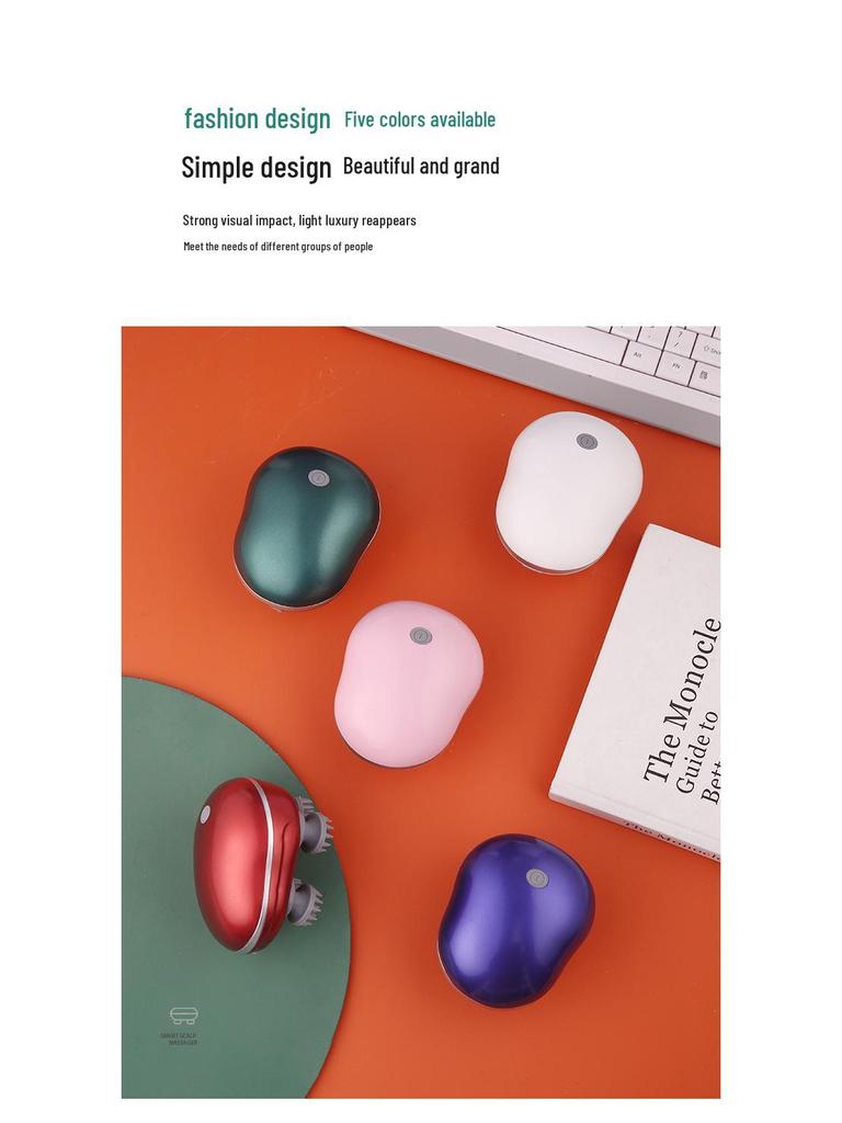 Akıllı Mini Elektrikli Su Geçirmez Baş Masaj Aleti: Kablosuz Fizyoterapi Yoğurma ve Kaşıntı Kazıyıcı