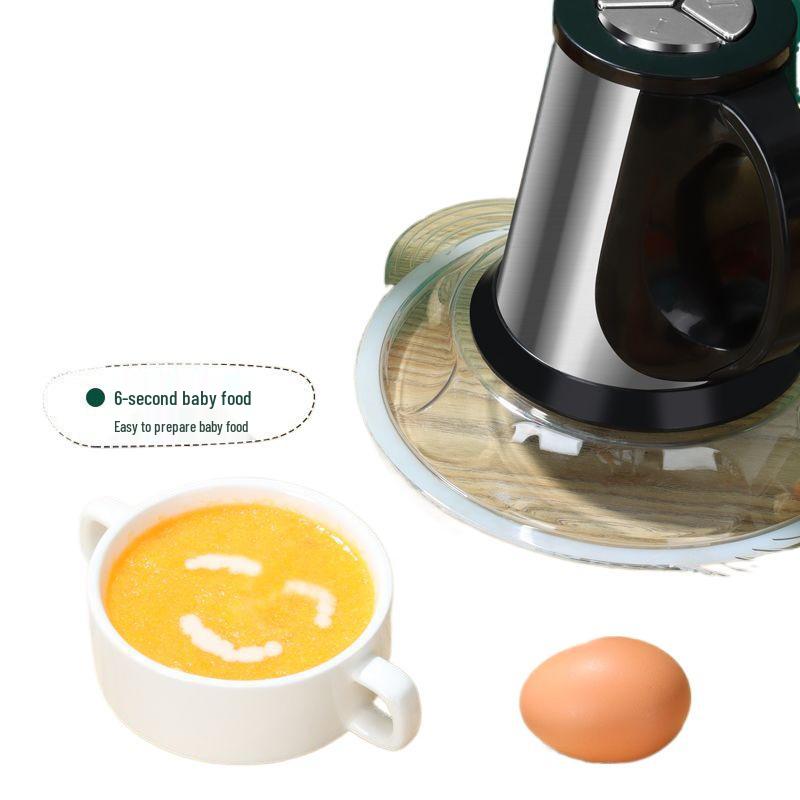 Picadora Picadora Eléctrica Multifuncional de Acero Inoxidable para Carne y Verduras.