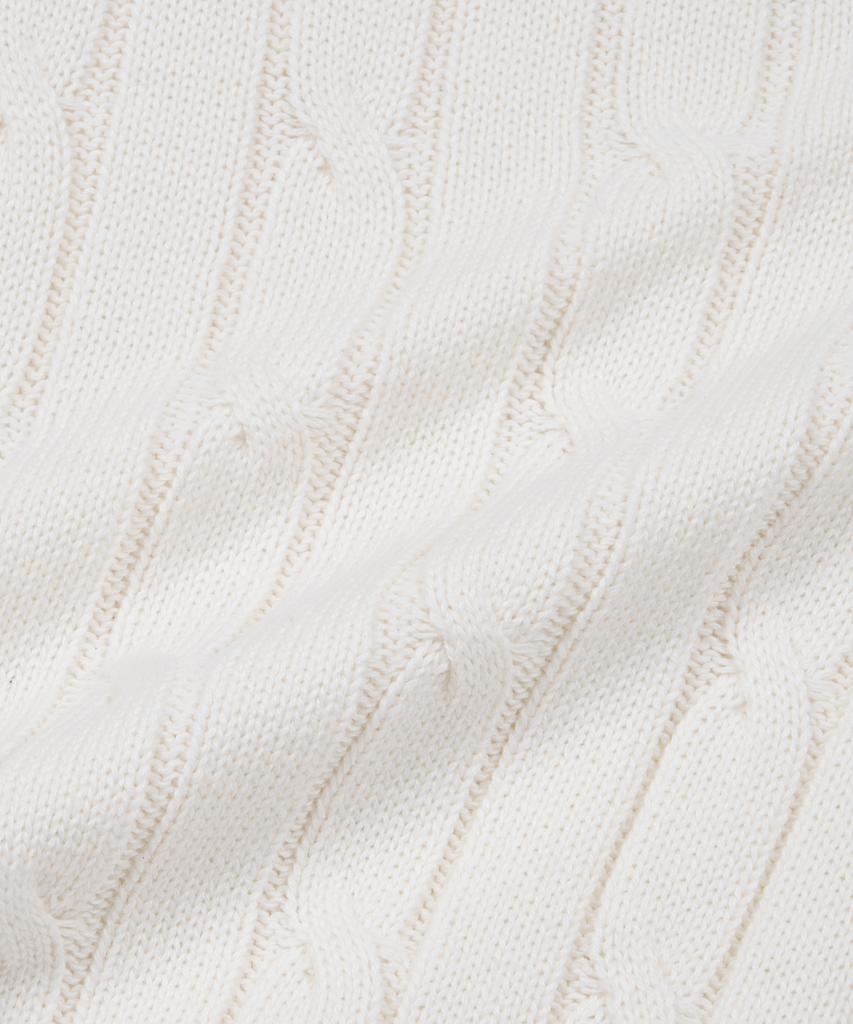 USPOLOASSN Cable Half-Zip Knit_Ivory