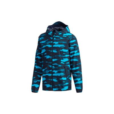 Camo Windbreaker Sports Jacket Men Outerwear Legendary-Ink-Blue DW4656