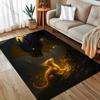 Black Dragon Golden Baby Dragon Pattern Rug Carpets for Bedroom Living Room Sofa Mat Creative Door Mat Cloakroom Home Decor