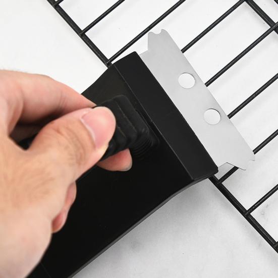 Cleaning Brush 3-in-1 Grill Scrubbing Brush with Scraper Ergonomic Design Cleaning Sponge Barbecue Net Washing Wire Brush BBQ Tool