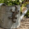 Potted Plant Partner Bronze Gecko Garden Decoration Dog Garden Figurine  Balcony Potted Edge