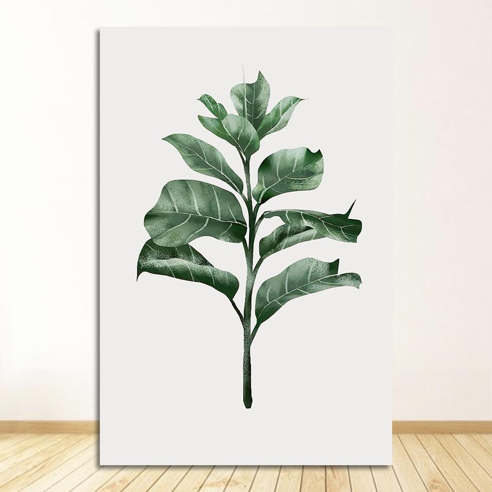 

Тропическая листва, настенная живопись на холсте, скандинавская скандинавская гостиная, домашний Настенный декор, фотографии, постеры и принты, Cuadros 21X30cm No Frame