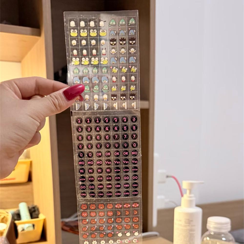 25Pcs 1750 Stickers MINI Cute emoji Cube Transparent Stickers PET DIY Scrapbooking Decor Sticker Phone Decal Journaling