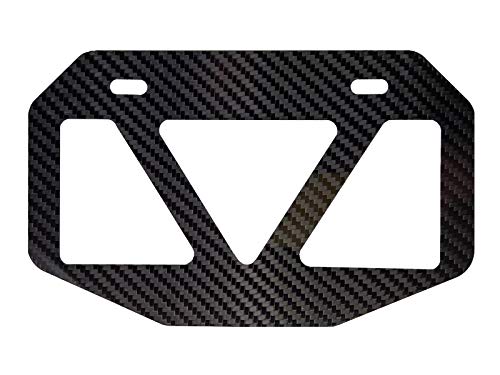 

Rise Twill Dry Carbon Fiber Number Plate Frame, Medium, for 50cc-125cc Mopeds, Mountain-Shaped License Plate Holder