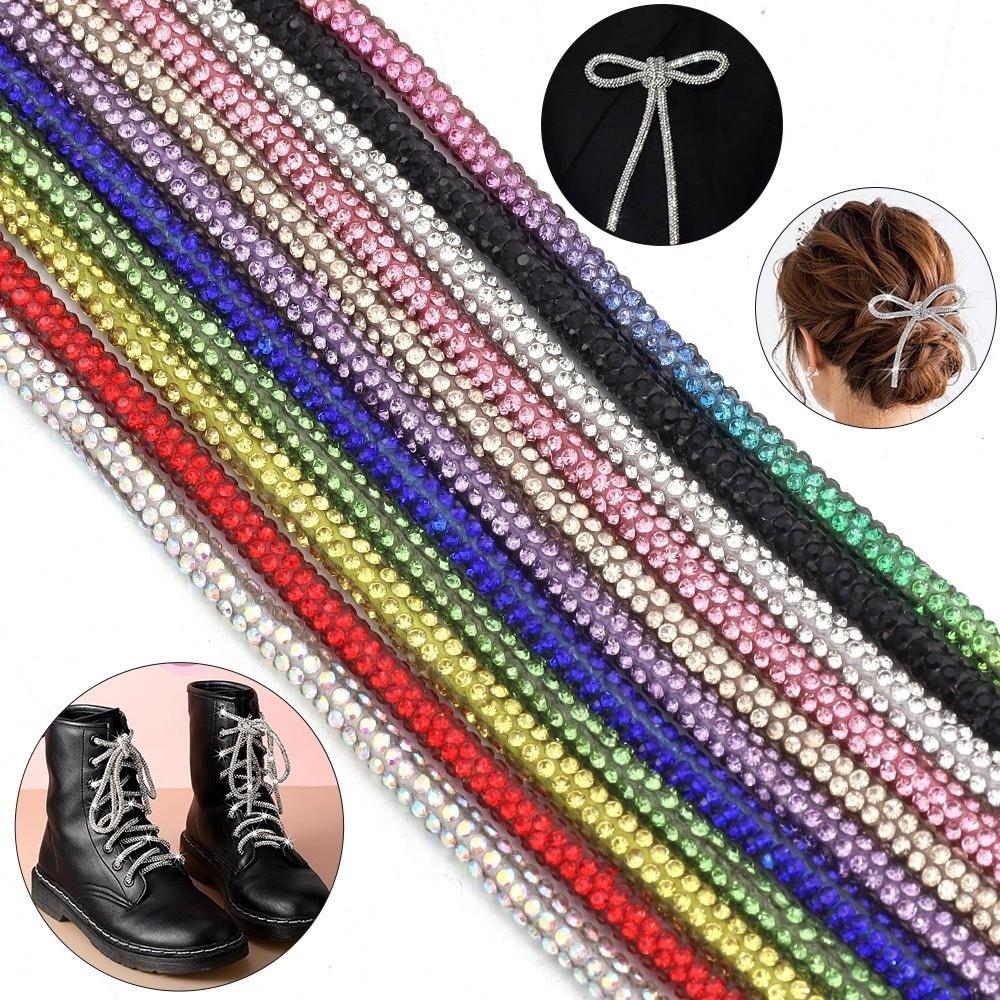 Multi-purpose Multi-Color Rhinestone Rope 5yards Length 4mm Width Diamond Rope Sparkling Rhinestone Cord Trim Clothes Decoration