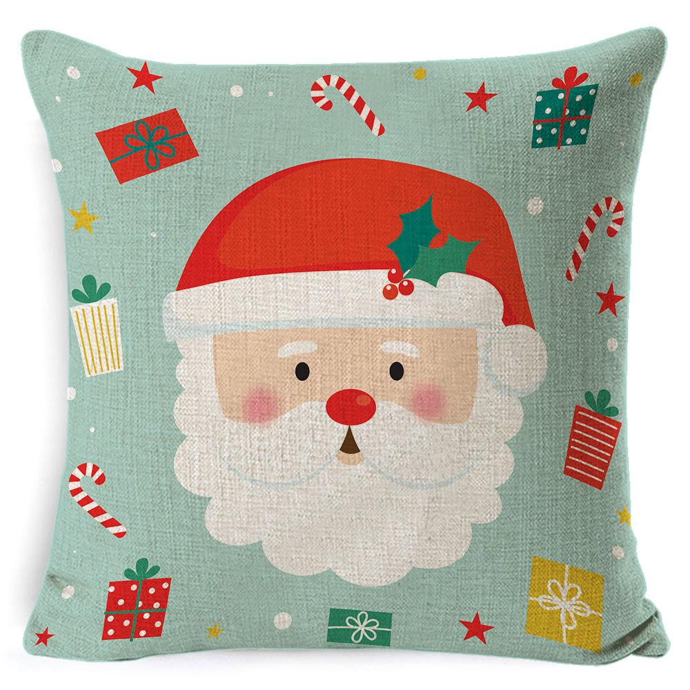 Christmas Pillowcase Gray and White Plaid Office Lumbar Support Home Bedside Cushion Car Neck Cushion