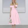 Sexy One-shoulder Back Elegant Color Tube Top Dress For Women