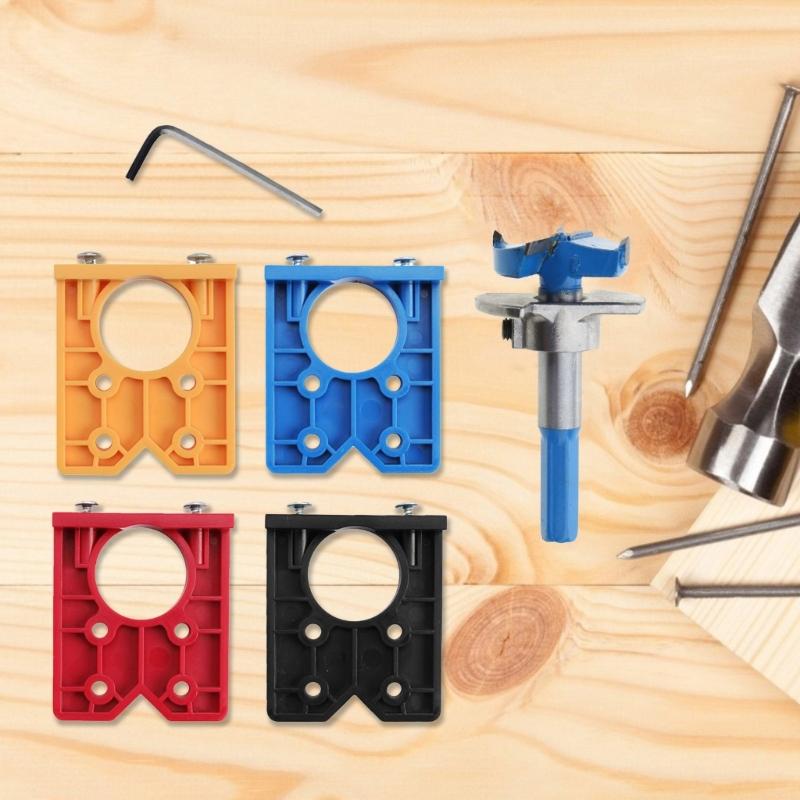 Practical 35mm Concealed Hinge Drilling Jig Drill Guide Forstner Hinge Jig Hole Woodworking DIY Tools for Cabinet Hinges
