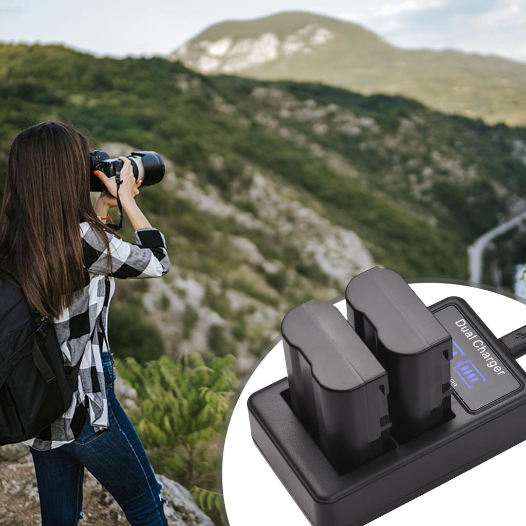 Camera Battery  r Set EN EL15 2550mAh Rechargble Battery and 2 Channel USB  r Set for  6  7 1 V1 D500 D600 D610