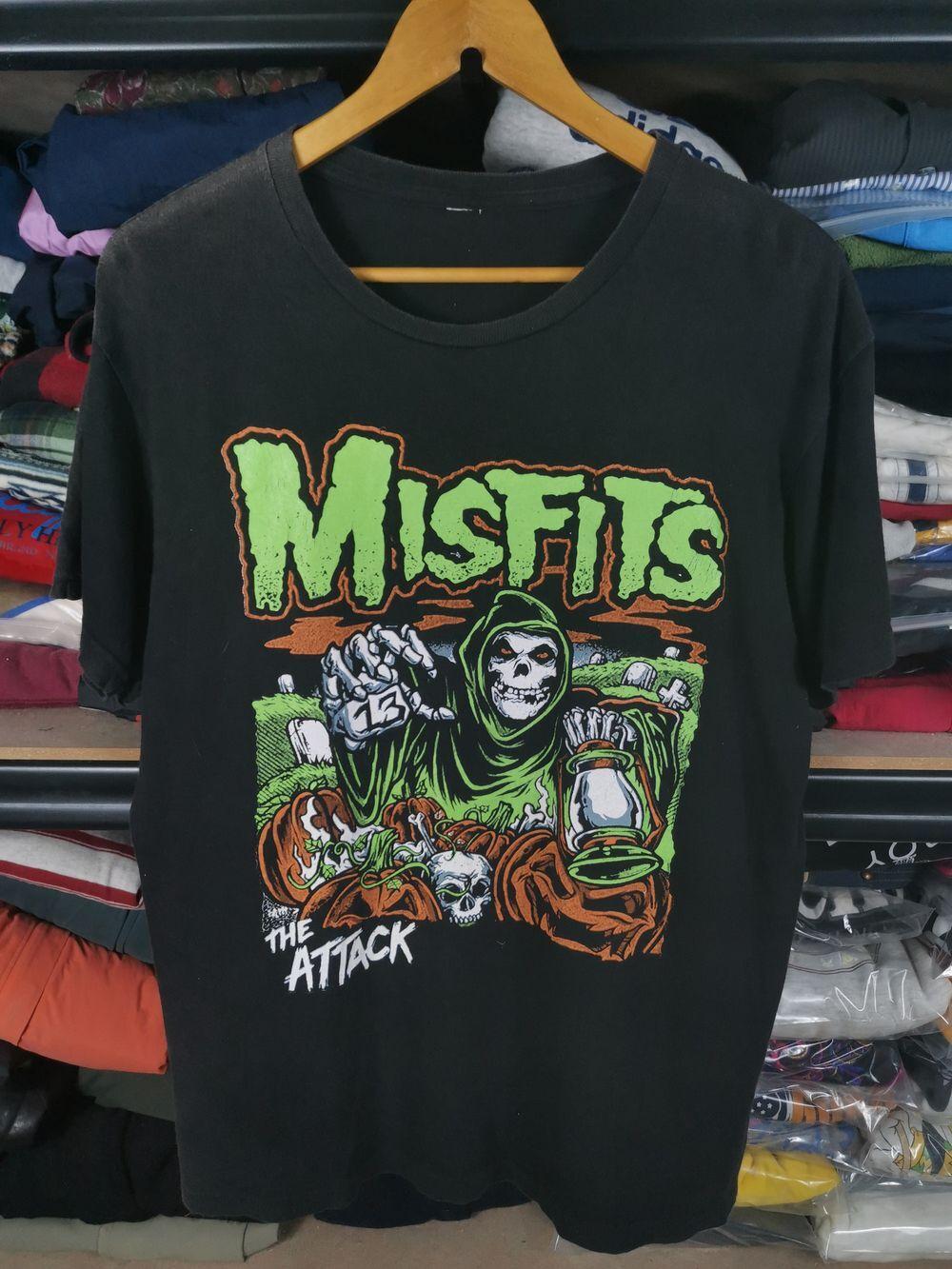 90 Misfits The Attack Retro Classic Style Black Unisex Tshirt Reprint KH7231 M