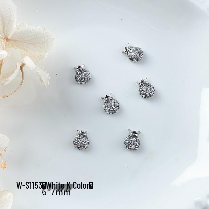 Nový rok nail art: Luxusní přívěsek Fortune Bag ze zirkonu a zlatem vykládané nositelné doplňky na nehty s kamínky