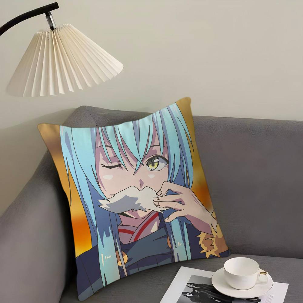 That Time I Got Reincarnated As A Slime Cushion Cover Pillow Cover Decor Pillowcase Printed Cushion Case For Couch