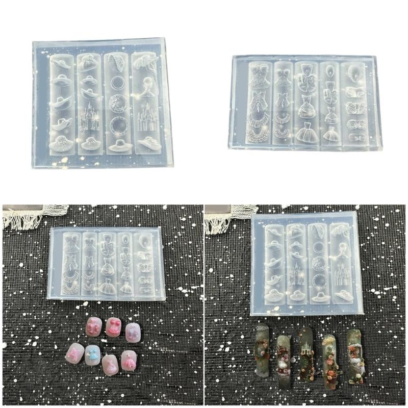 Crystals Clear Silicone Mask Mould for Masquerade Parties and Nail Art Designs