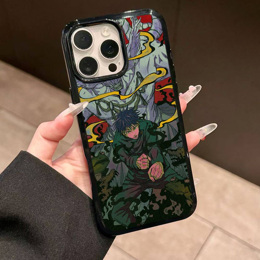 Anime Fushiguro Megumi Jujutsu Kaisen Phone Case For Iphone 11 12 13 14 15 Pro Max 17 16 Plus Hard PC+TPU Back Cover