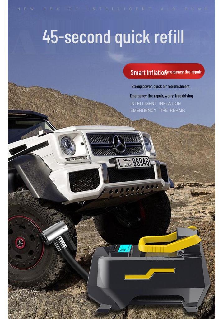 Portable Dual-Use 12V AC/DC Car Tire Inflator - Home & Vehicle Electric Air Pump