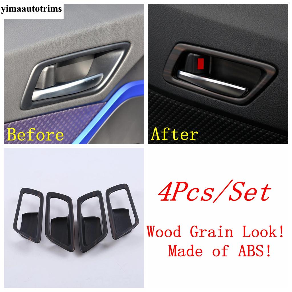 Wheel Gear Head Handle Bowl Air AC Vent Window Lift Armrest Box Cover Trim For Toyota C-HR CHR 2016 - Wood Grain Accessories