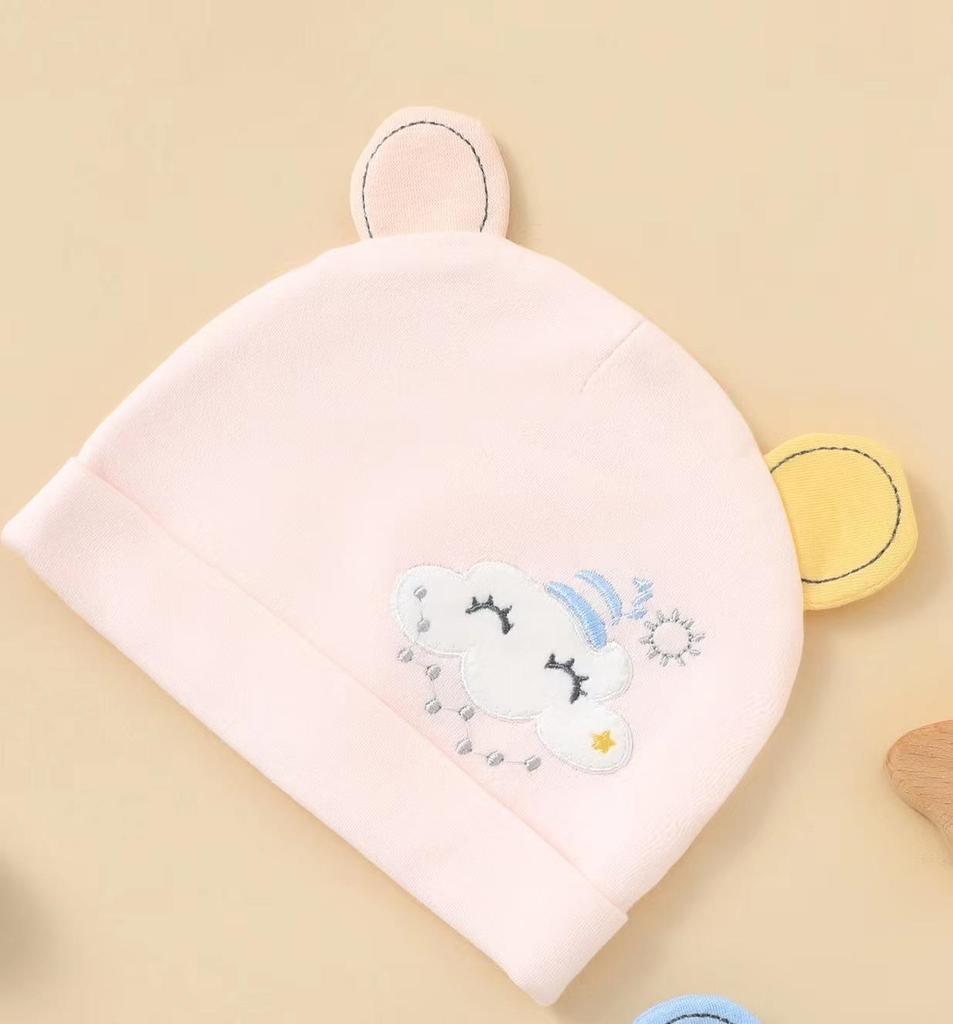 Four Seasons Newborn Baby Hat: Single & Double Layer Options for Girls