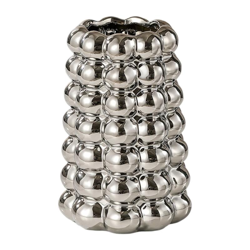 

Пузырчатые керамические вазы Современные декоры для гостиной Цветочные композиции Дисплей для водных растений Домашний акцент Центральные элементы Подарок серебряный