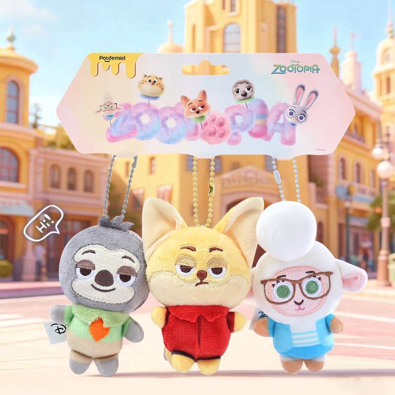 Zootropolis Judy Nick Fox Plush Keychain Cute Backpack Charm For Girls