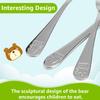 9Pcs Kids Silverware Set 410 Stainless Steel Kids Fork Spoon and Cutter Set Safe Ergonomic Toddler Utensils for Kids Boys Girls