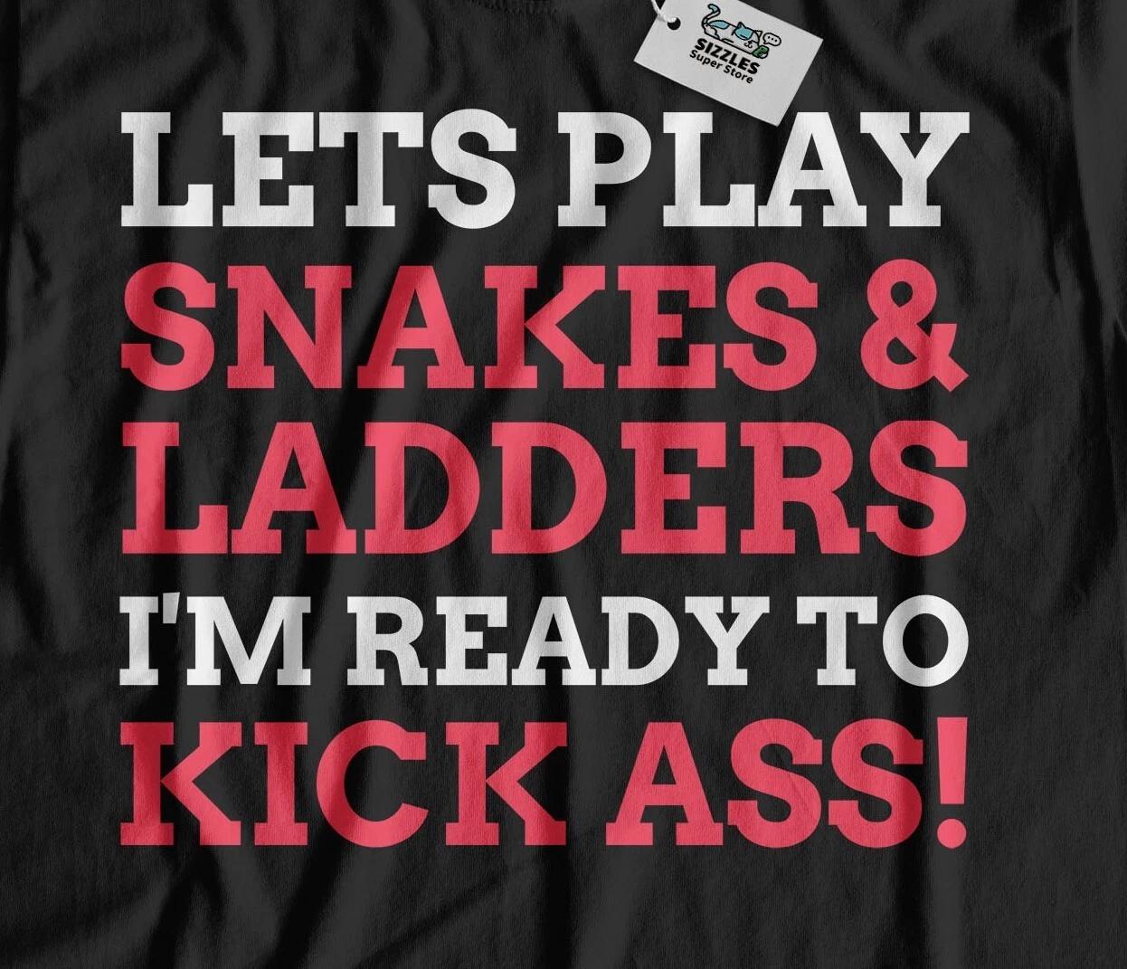 Unisex Funny Snakes And Ladders T-Shirt Family Board Game Gifts M
