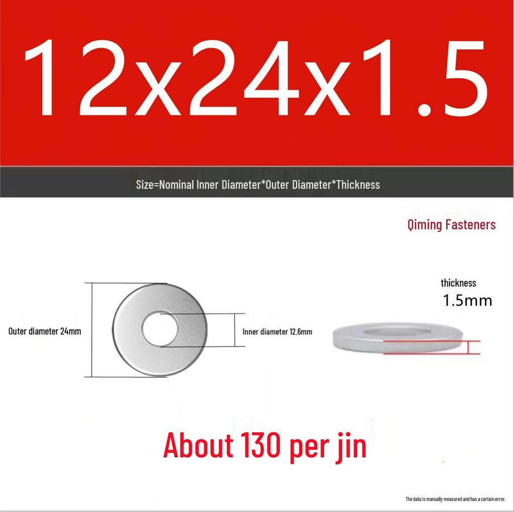 4.8 Grade Galvanized Iron Flat Washer M3-M40 Oversized Metal Screw Gasket Washer