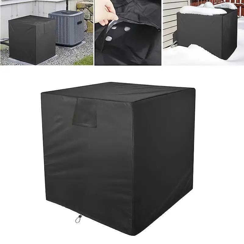 Air Conditioner Outer Unit Cover Outdoor Central External Vent Full Cover Dustproof Heavy Duty Outdoor Furniture Cover Black