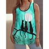 Summer Women's Sleeveless Colorful Cute Print Vest Comfortable Soft Loose Fashionable Versatile Vest