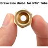 MuHize Brake Line Fitting Kit 15PC - 3/8-24 UNF Thread SAE Braking Unions & Nuts for 3/16" Brake Tube - Fits Ford GM Dodge Chrysler Jeep Car Truck