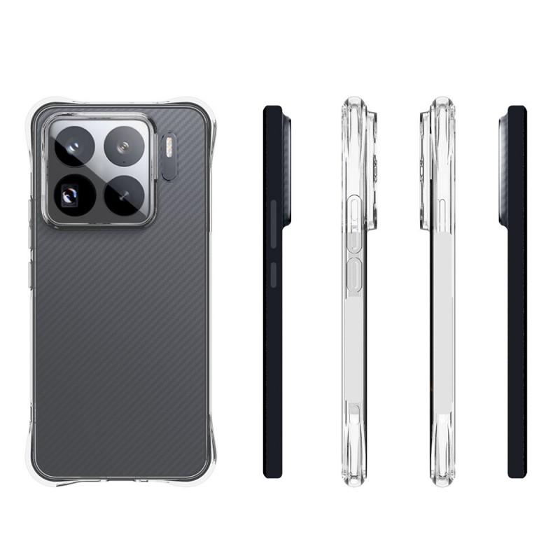 

For Xiaomi 15S Pro TPU Case WANLONFENG WL2 Series 2.0mm Phone Cover with 2Pcs Tempered Glass Films Transparent