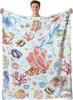 1PC Handdraw Cute Cats Pattern Throw Thin Blanket Gifts for Couch Bed Car Home Camping For Cute Animals Lovers All Season Use
