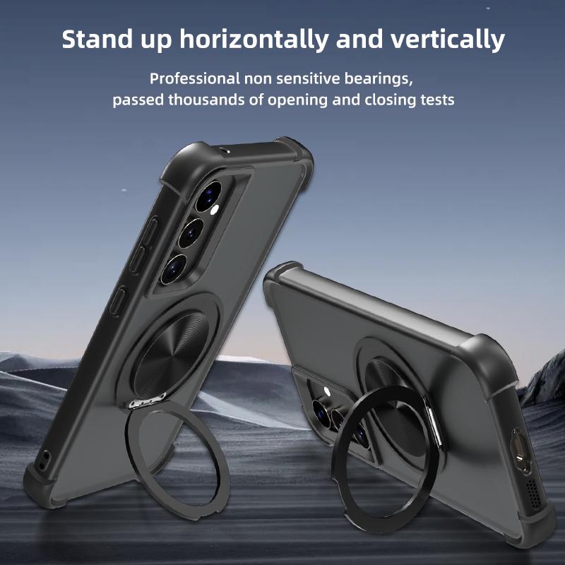 For Samsung Galaxy S25+/S24+ Magnetic Case CD Vein Kickstand TPU + PC Phone Cover
