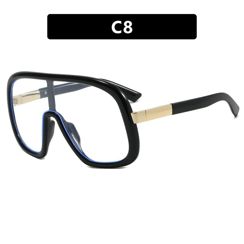 JYL Oversized One-Piece Sunglasses UV400 Unisex Punk Big Frame / 3243