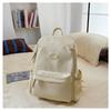 Fresh and sweet candy color backpack for junior high school students, solid color, simple and large-capacity backpack.