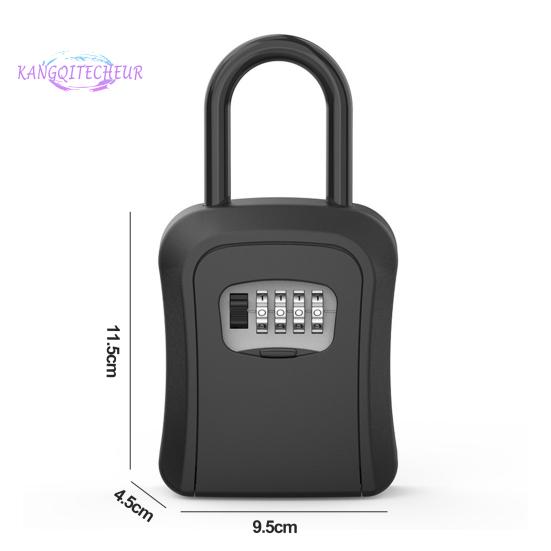 Syenll Waterproof 2.2 Inch Long Shackle 4 Digit Combination Padlock 4 Digital Locker Lock Number Gate Lock For School Gym Locker Black - View #12